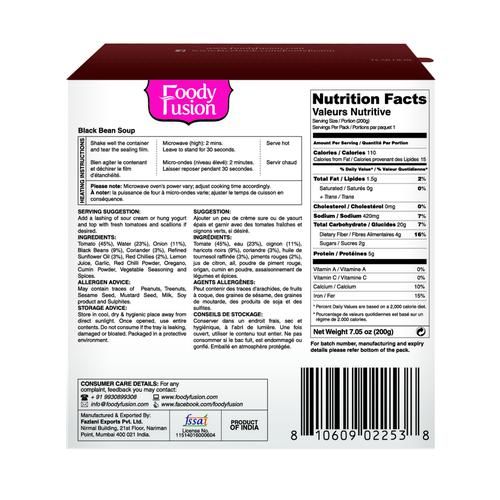 Foody Fusion Black Bean Soup, 200 g-2.webp